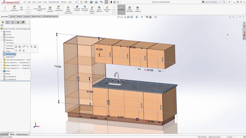 Cabinetry in Solidworks