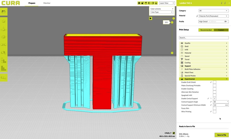 Advanced 3D Printing Supports