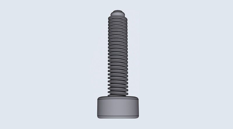 Model of a Screw With Dog Point Head